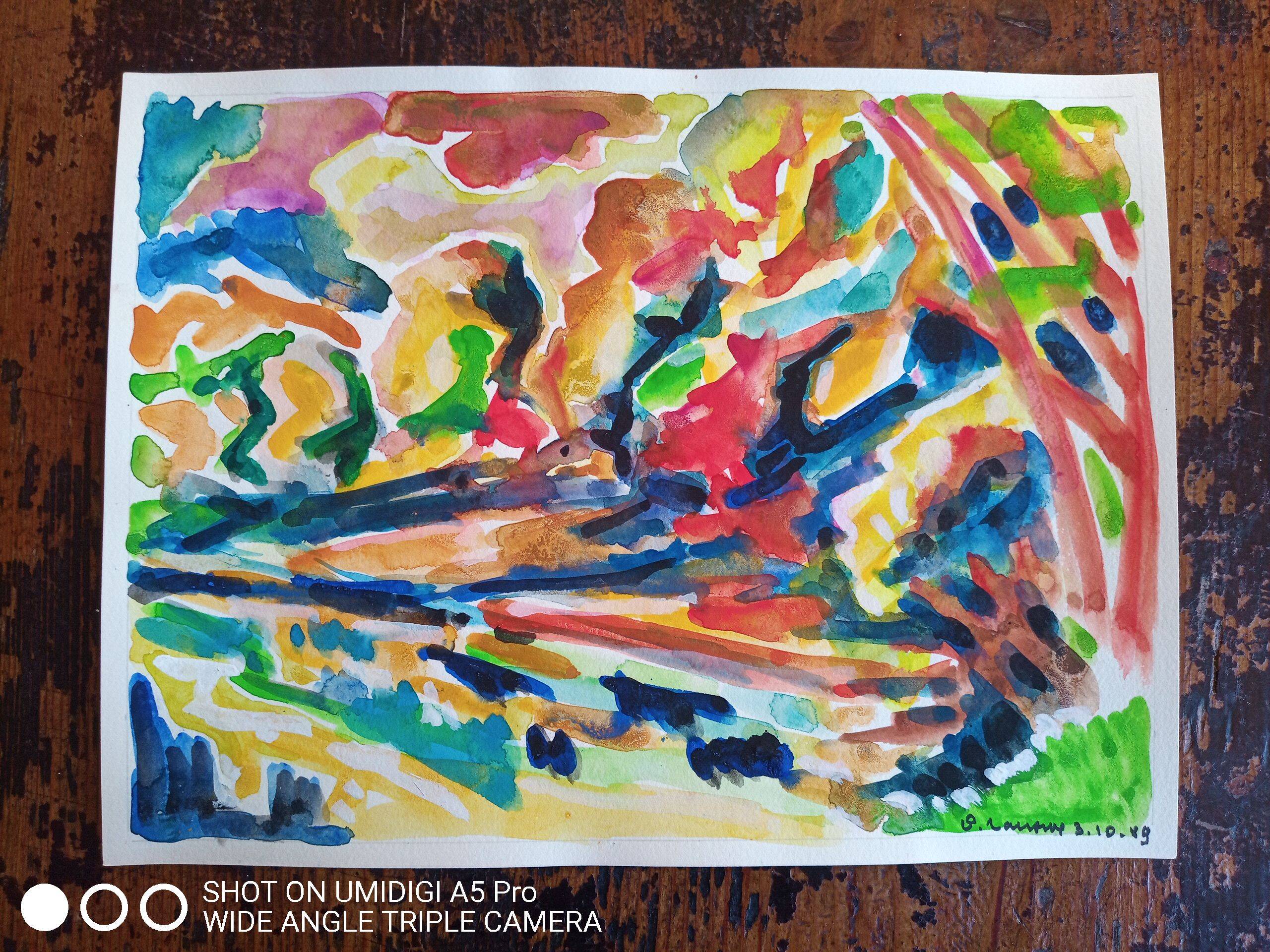 Pierre Lacroux (1909-1993) Gouache on paper 24 x 32 cm - from 1989 - (315)