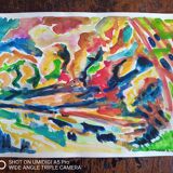 Pierre Lacroux (1909-1993) Gouache on paper 24 x 32 cm - from 1989 - (315)