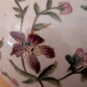 Vintage Chinese porcelain globe lamp