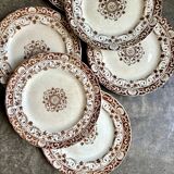 6 Jules Vieillard ironware dessert plates, "Louis XV" service
