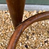 Curved wooden bistro stool