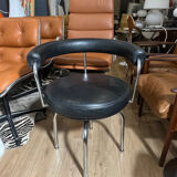 LC-7 Swivel Armchair by Le Corbusier, Cassina edition, 1980s