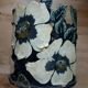 Vintage jar sheet painted flowers