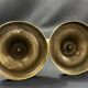 Pair of 19th century gilt bronze candlesticks with fluted shafts, Restoration