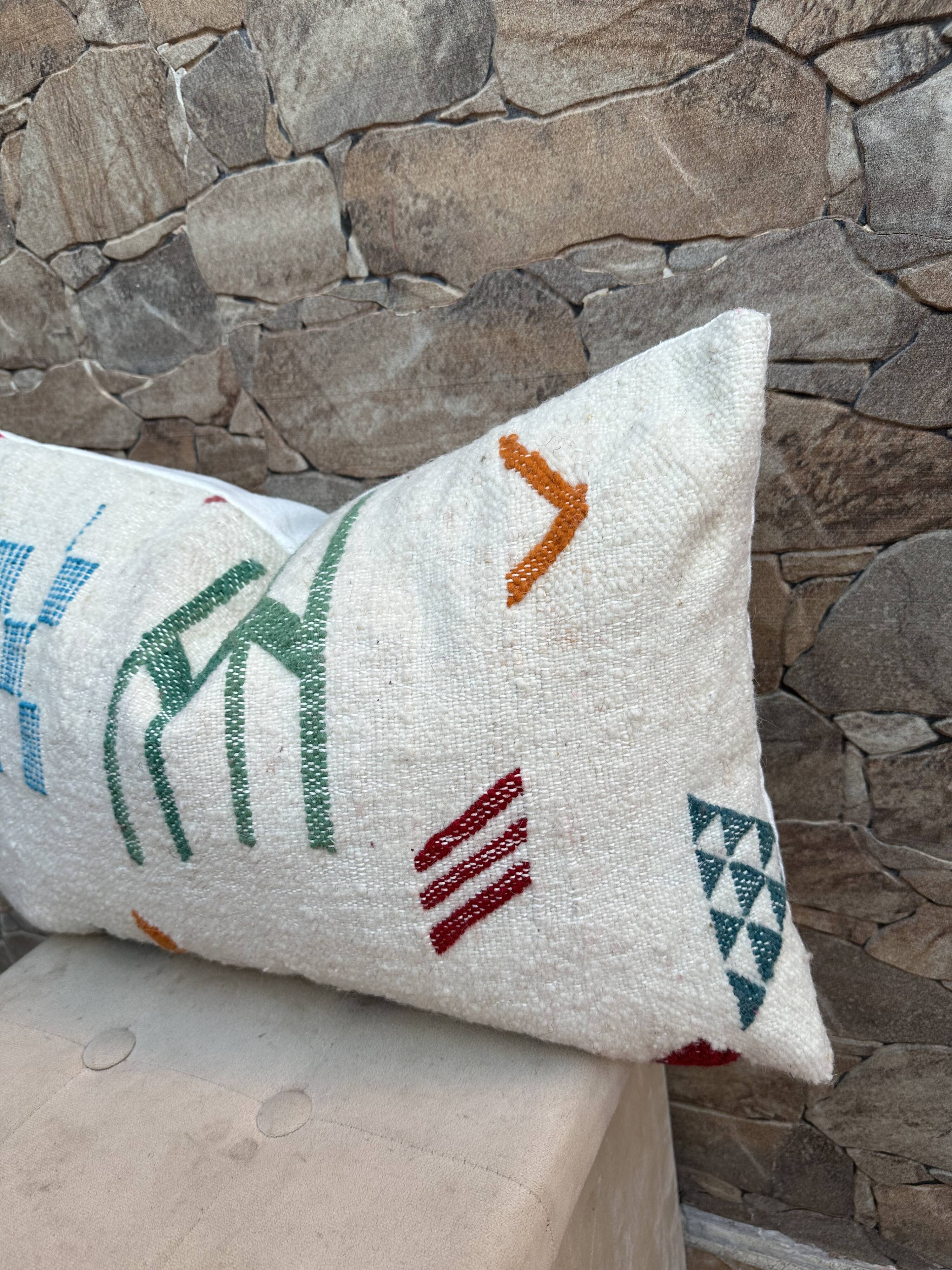 Moroccan pillowcase, Berber cushion cover, woven pillowcase
