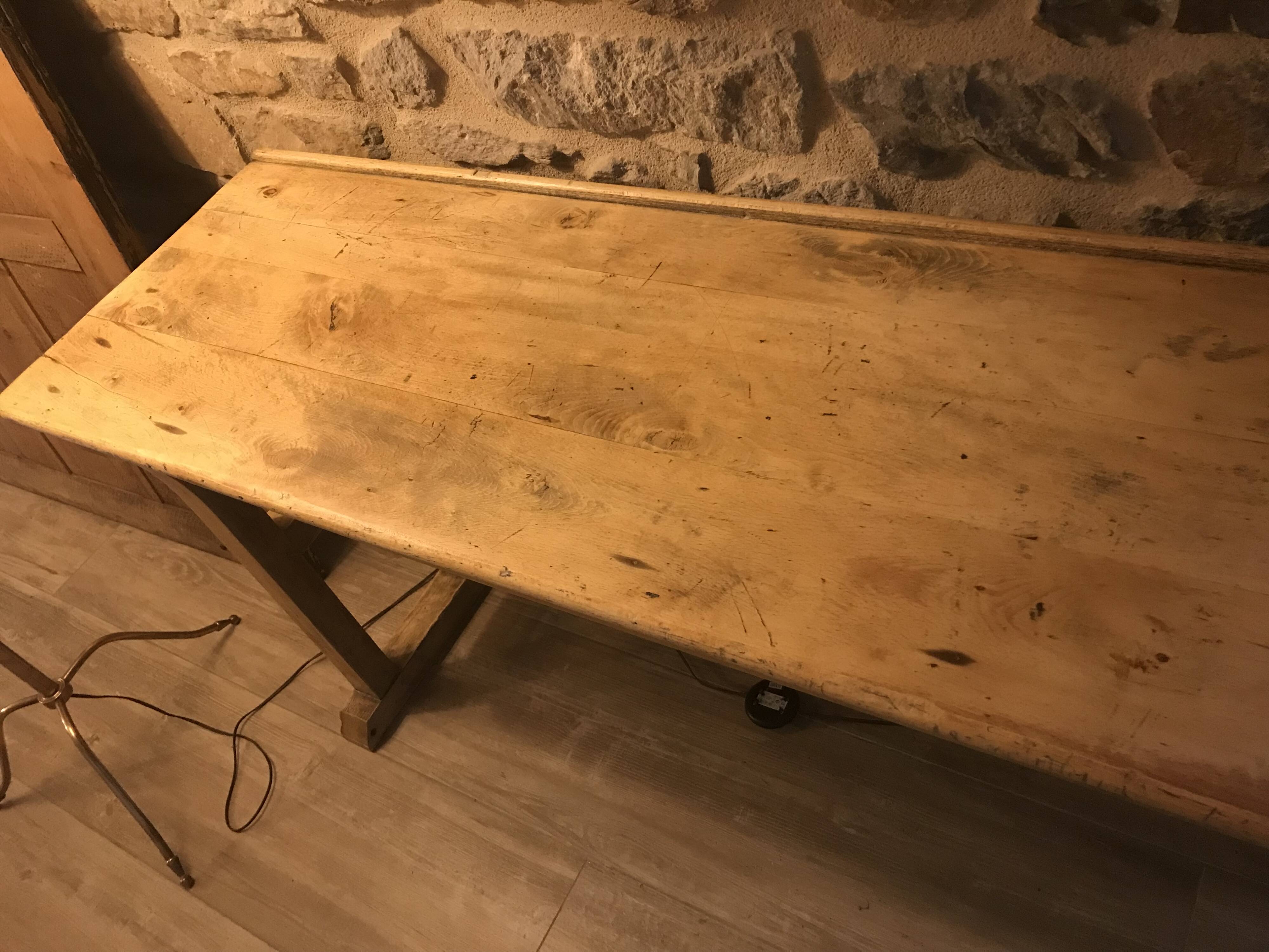 Workshop table, solid wood console