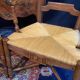 Pair of solid walnut armchairs in Provençal style