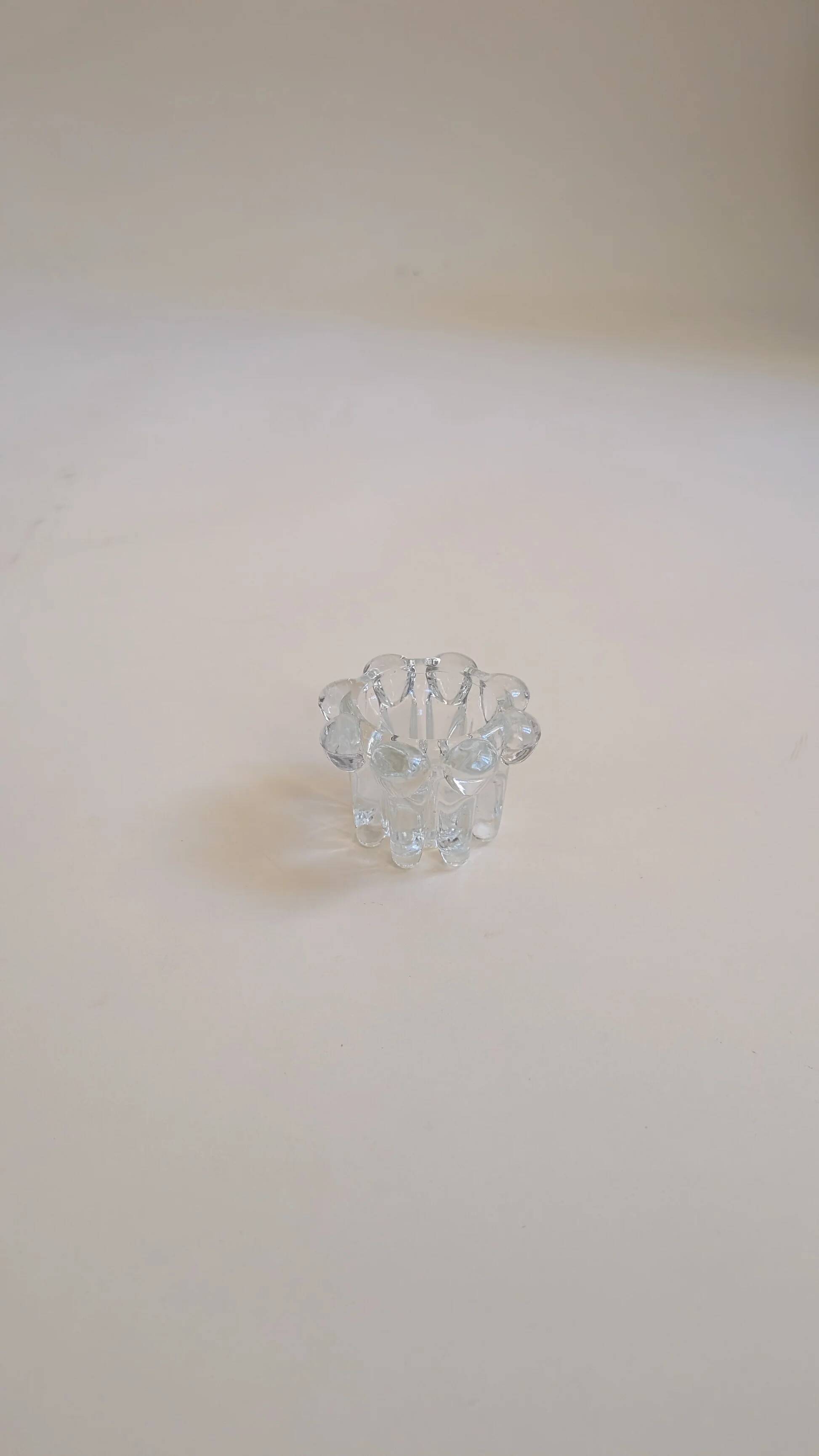 Glass candle holder, made in France, from Reims