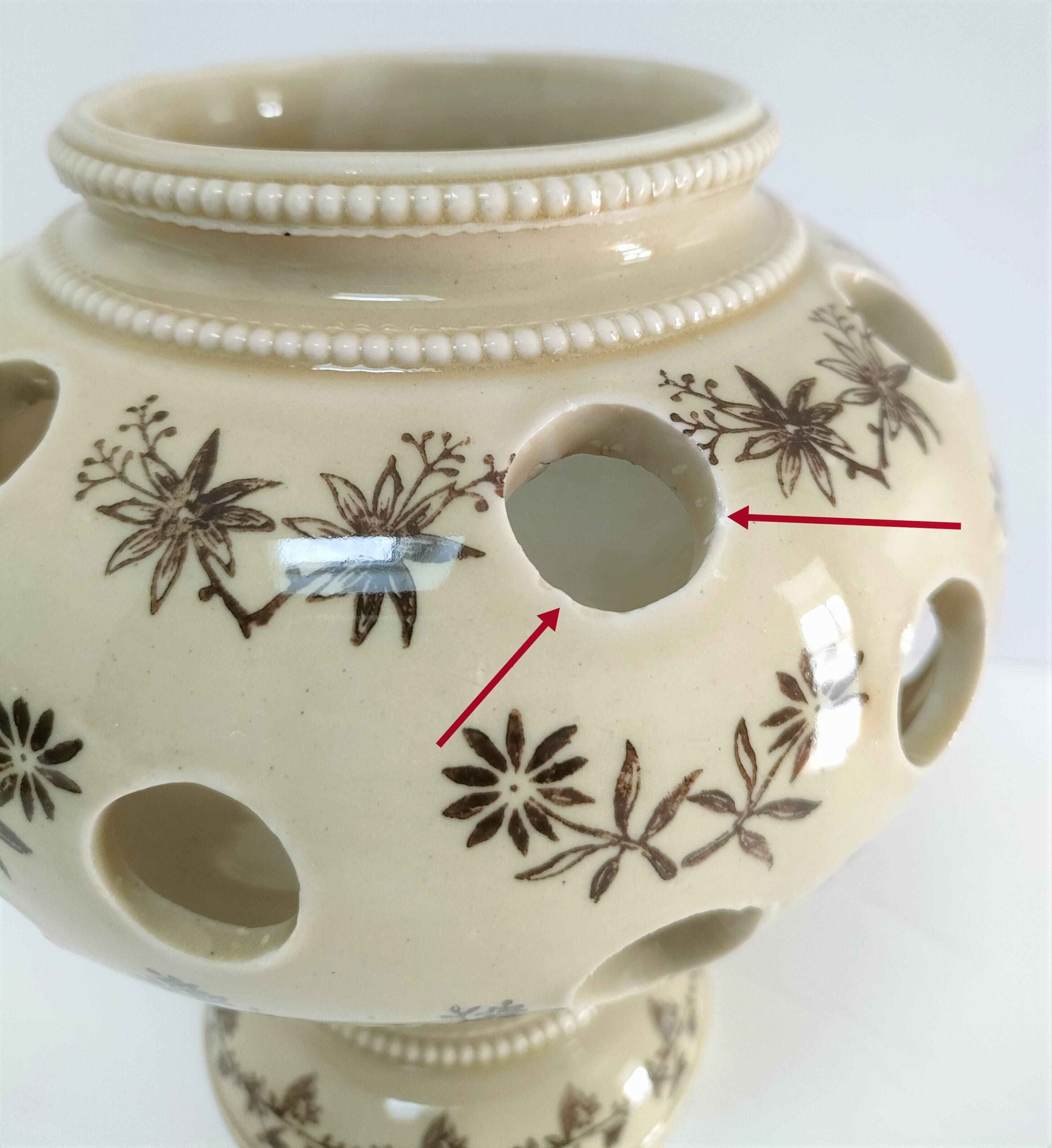 Three Saint-Uze ceramic tealight candle holders, early 20th century
