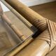 Table basse en bambou rotin et verre