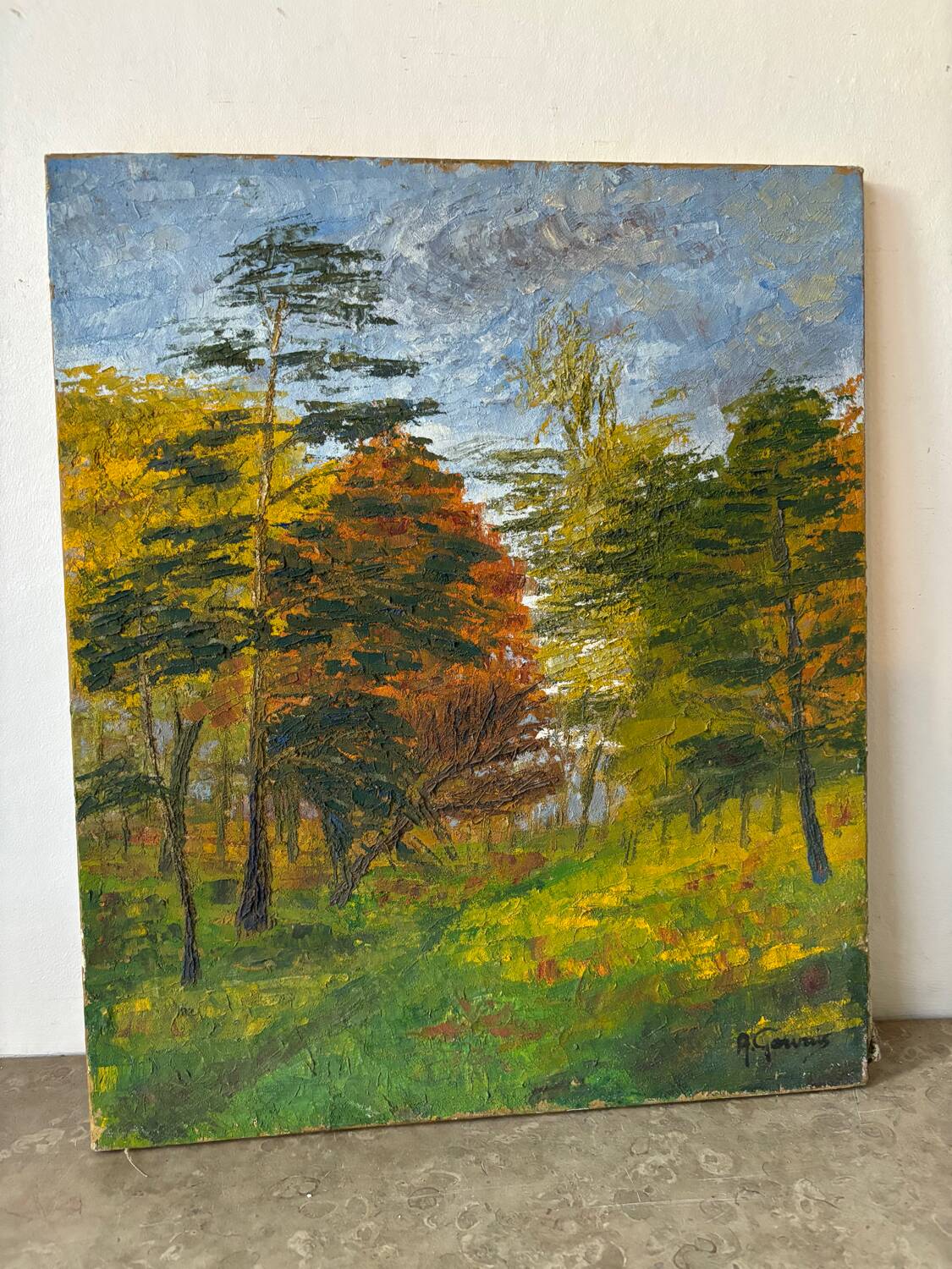 Paysage signé André Gervais de 1976