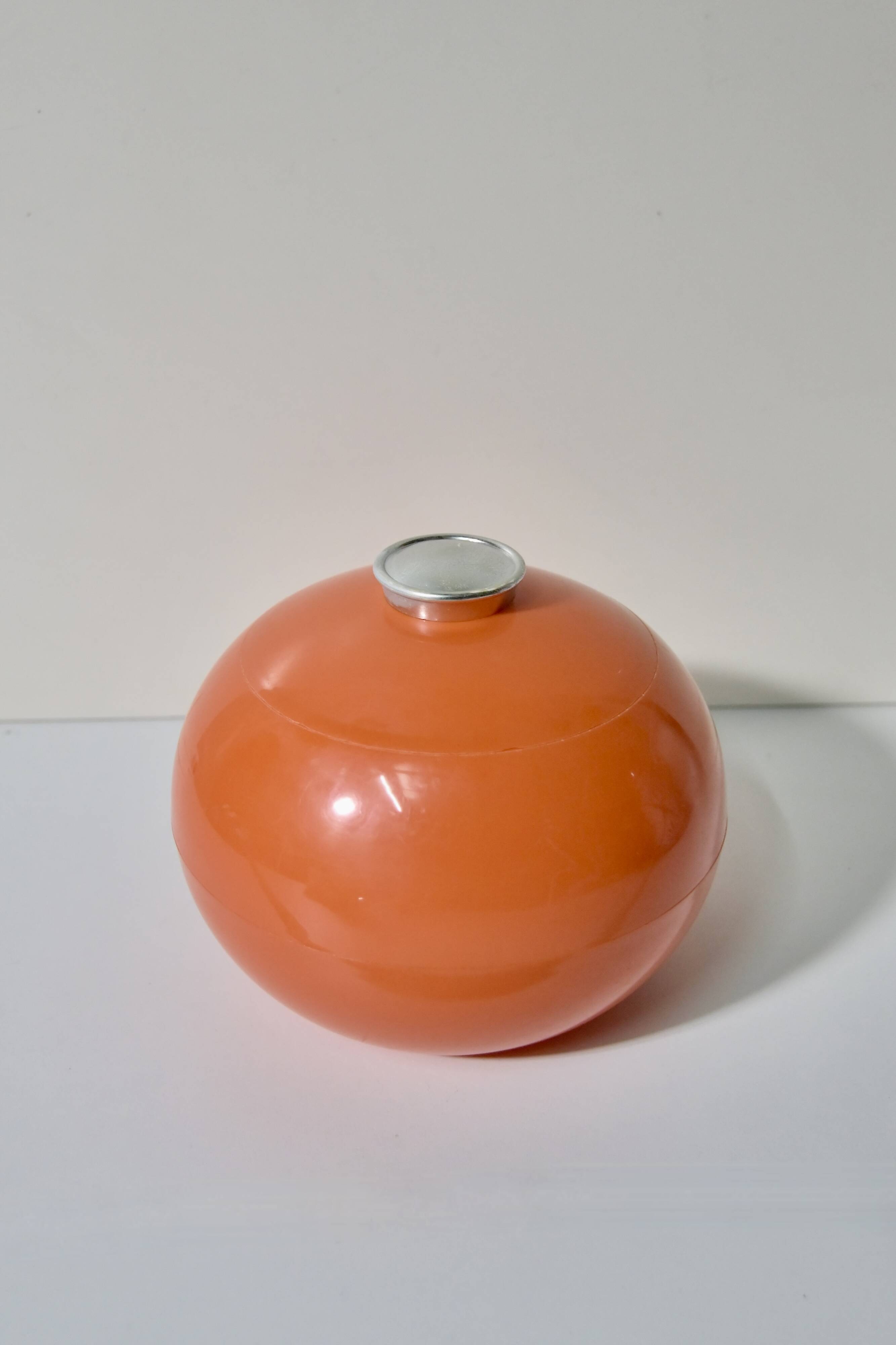 Vintage Ice Bucket - Orange Bakelite - 70s