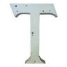 Metal sign letter T