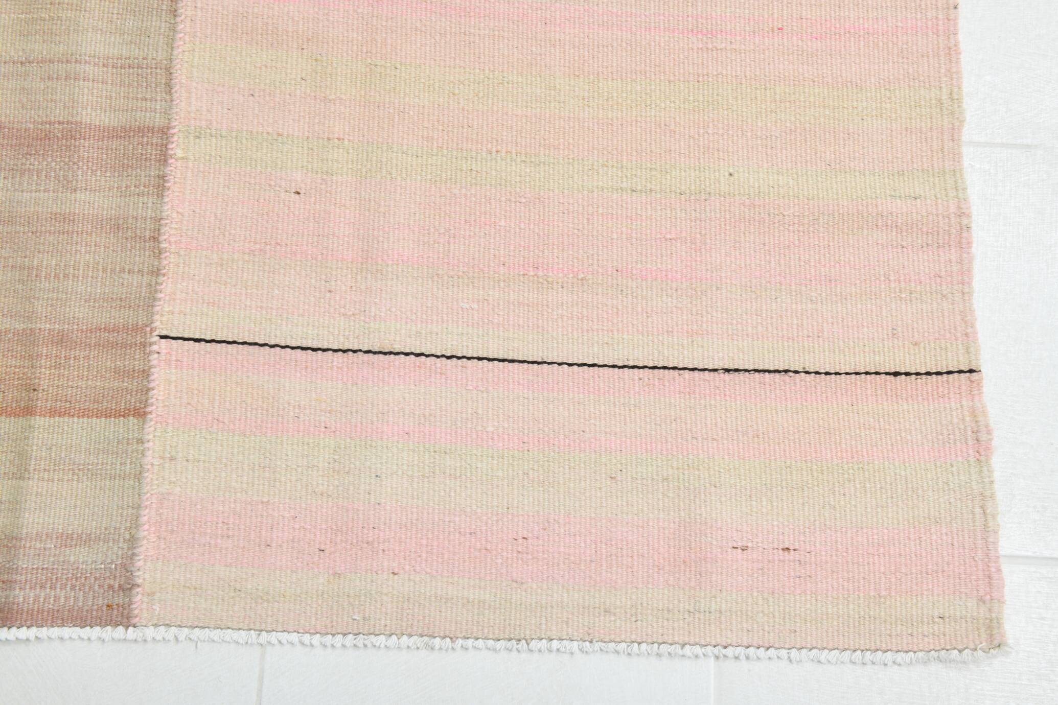 Tapis Kilim vintage noué à la main 7x11, 217x321 cm