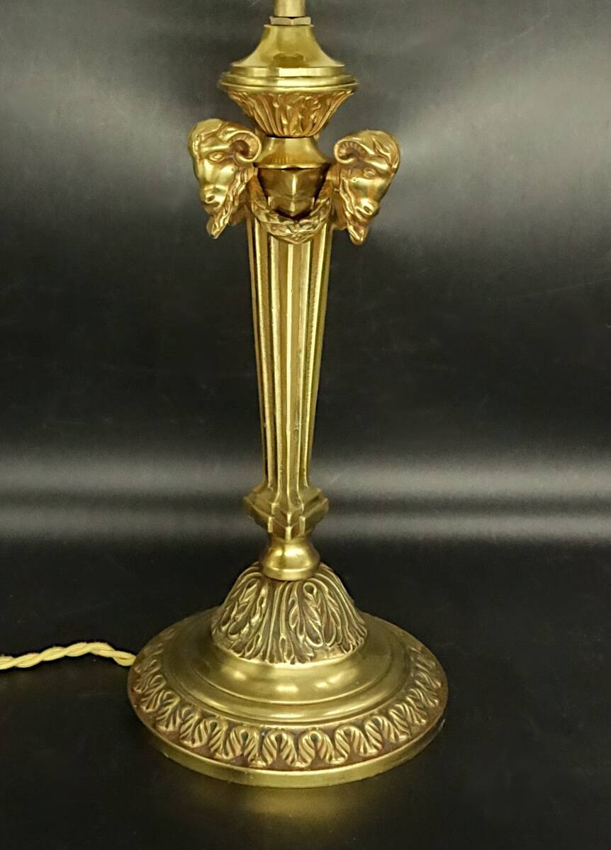 Large lamp with ram's heads in Louis XVI style - gilded bronze