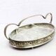 Art Deco silver metal tray with 4 ramekins