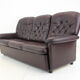 1970s Three-Seat Leather Sofa/ Bed, Czechoslovakia