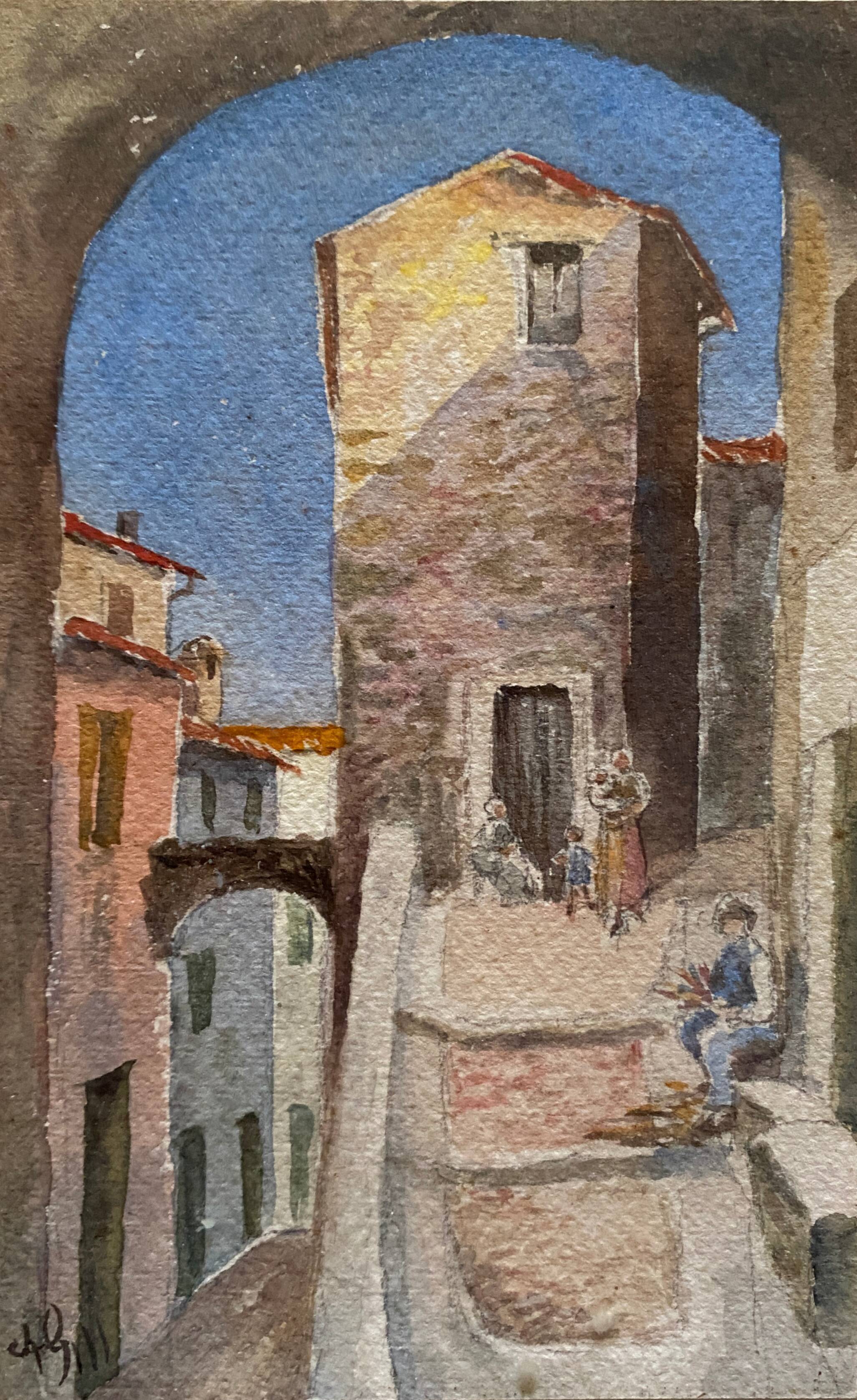 Paintings during watercolors around 1911 signed Views of Marseille