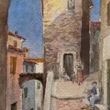 Paintings during watercolors around 1911 signed Views of Marseille