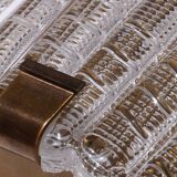 Appliques Orrefors Design XXL de Carl Fagerlund en verre et laiton, années 1960