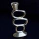 Circle candlestick by Matthew Hilton, solid aluminium, England, 1980s