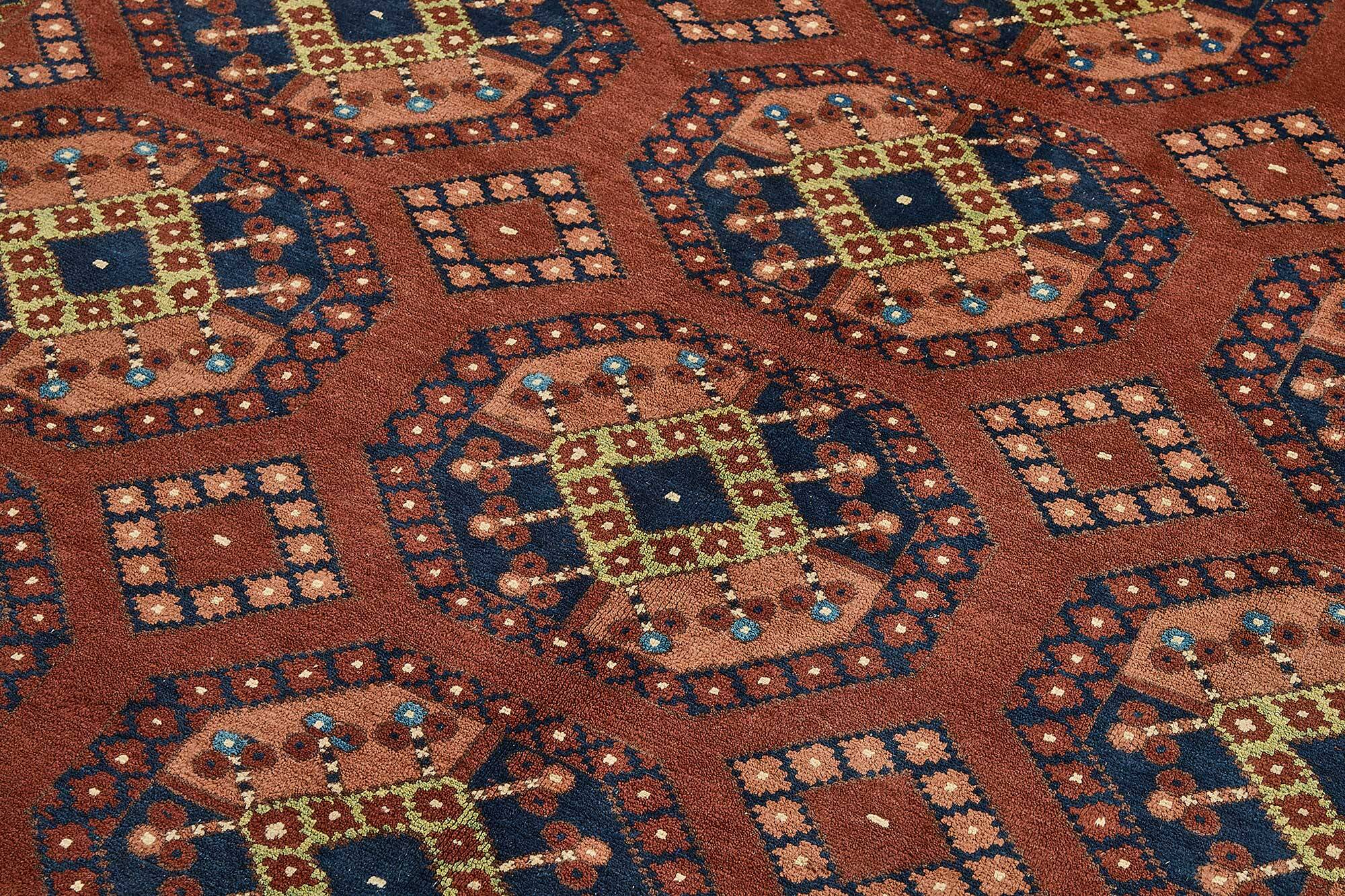 Turkish Handknotted Wool Oushak Rug 210 cm x 293 cm