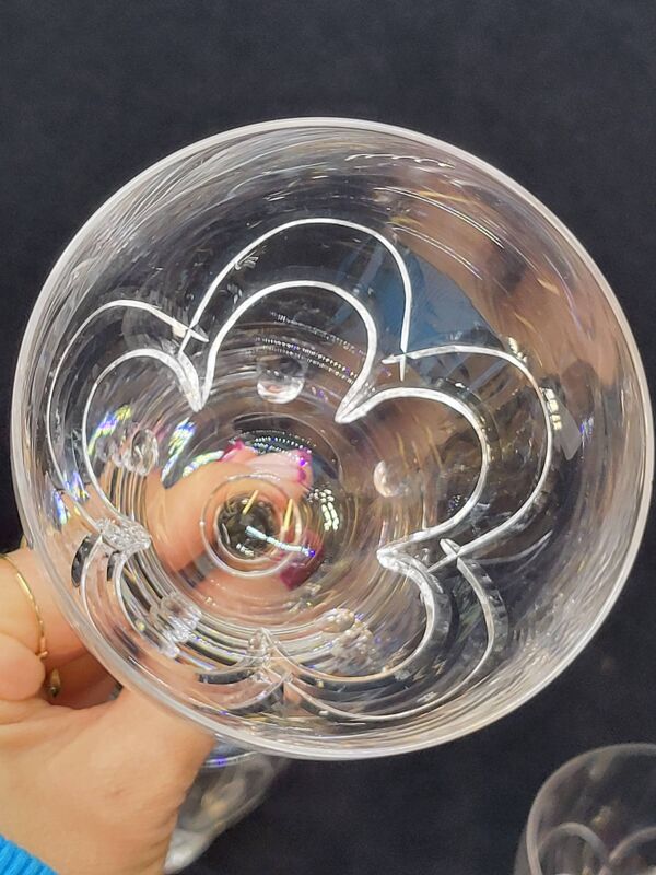 10 anciens verres a eau en cristal taillé art déco saint louis / baccarat