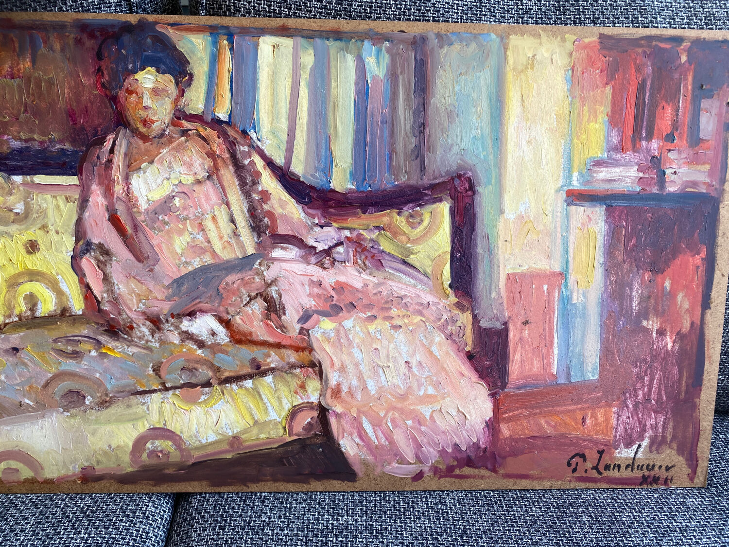 Portrait of a seated woman by Patrice Landauer