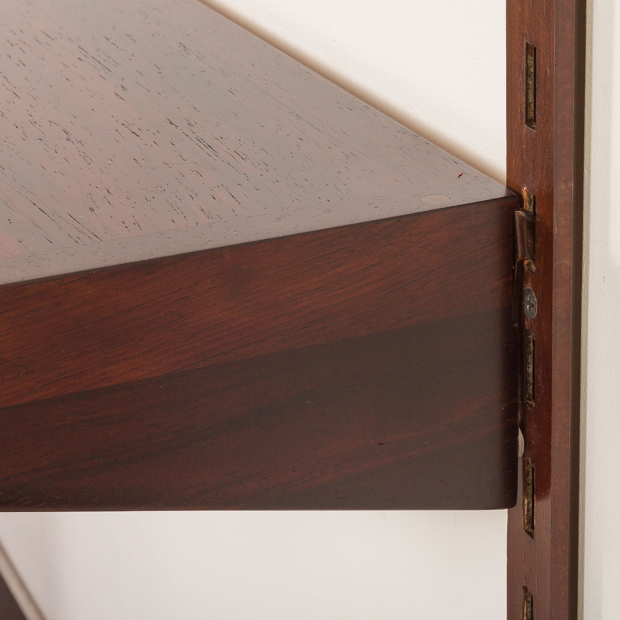 Kai Kristiansen rosewood wall unit with 2 lamps for FM Mobler, Denmark 1960s