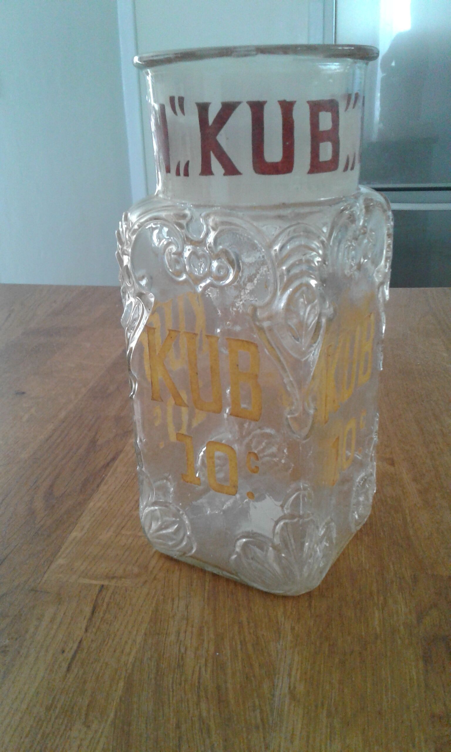 Pot en verre bouillon kub 1930/40