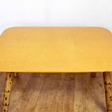 Rattan and compressed wood coffee table 1970
