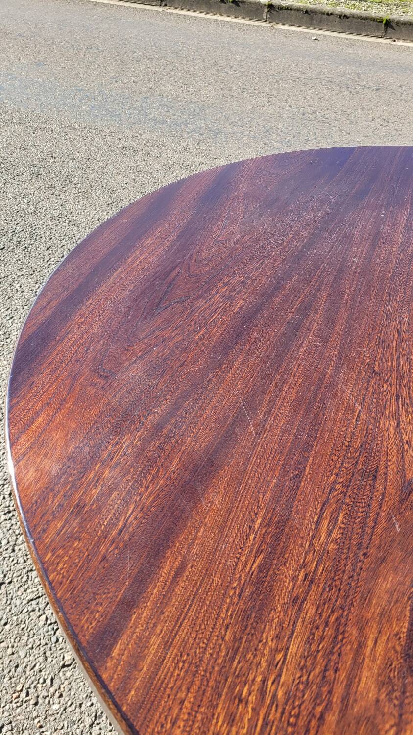 Vintage Baumann Scandinavian oval table - 1960s