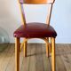 Set of 6 Luterma bistro chairs in blond wood and skaï 50s