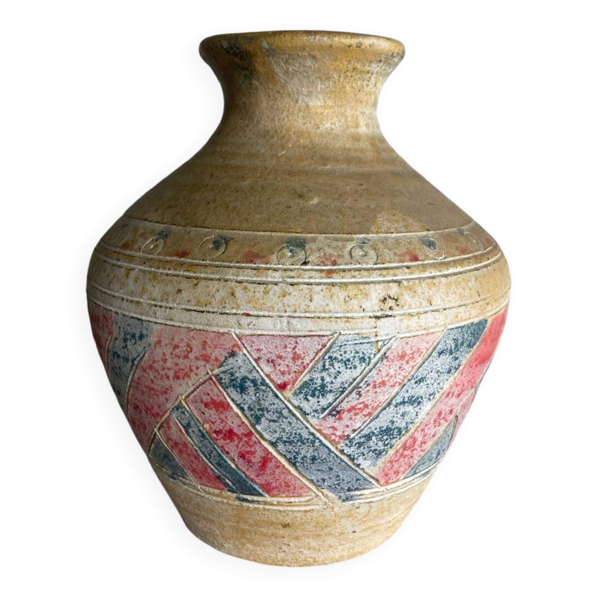 Colorful ethnic vase