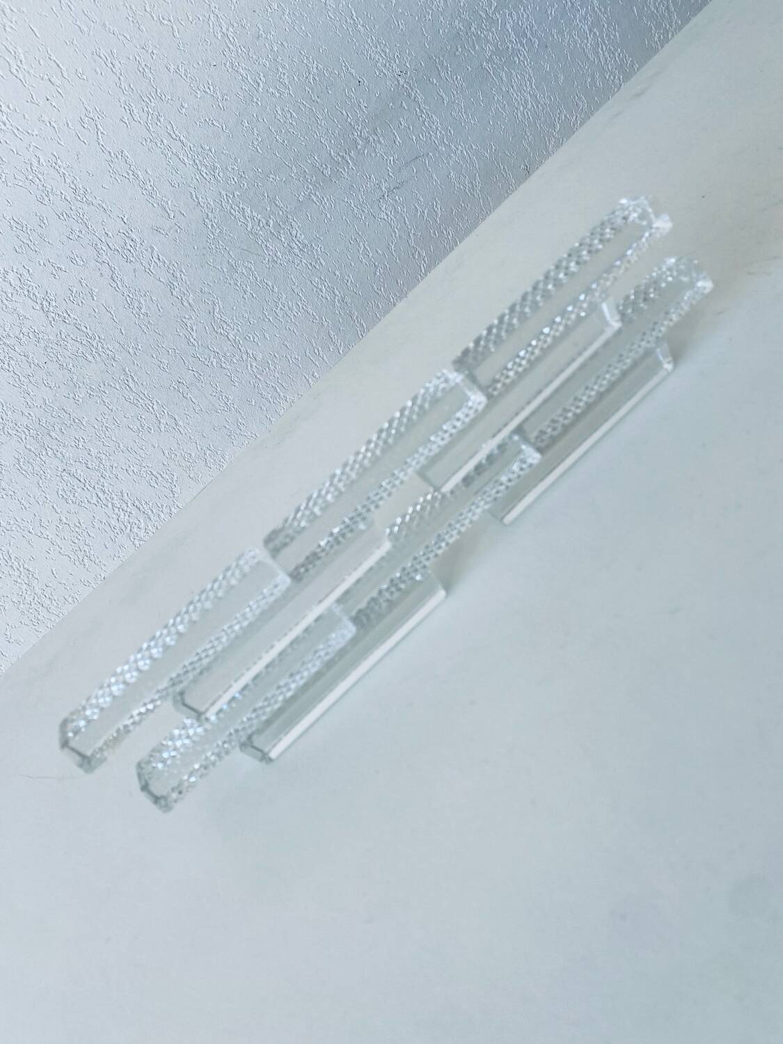10 old crystal knife holders