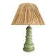 Lampe vintage pastel abat-jour raphia