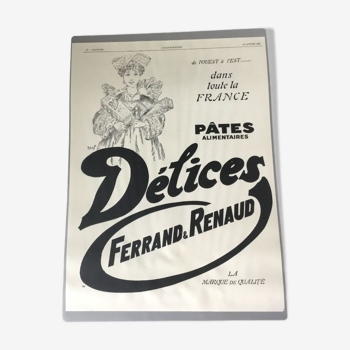 Vintage advertising to frame Ferrand renaud