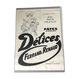 Vintage advertising to frame Ferrand renaud