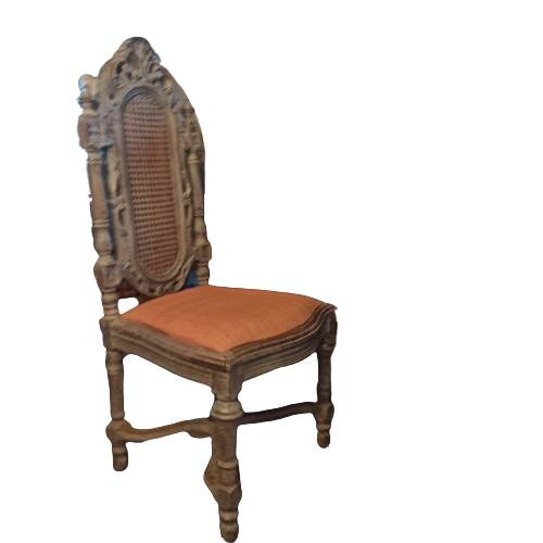 Set of 6 antique Louis XV style chairs – caned & cerused finish