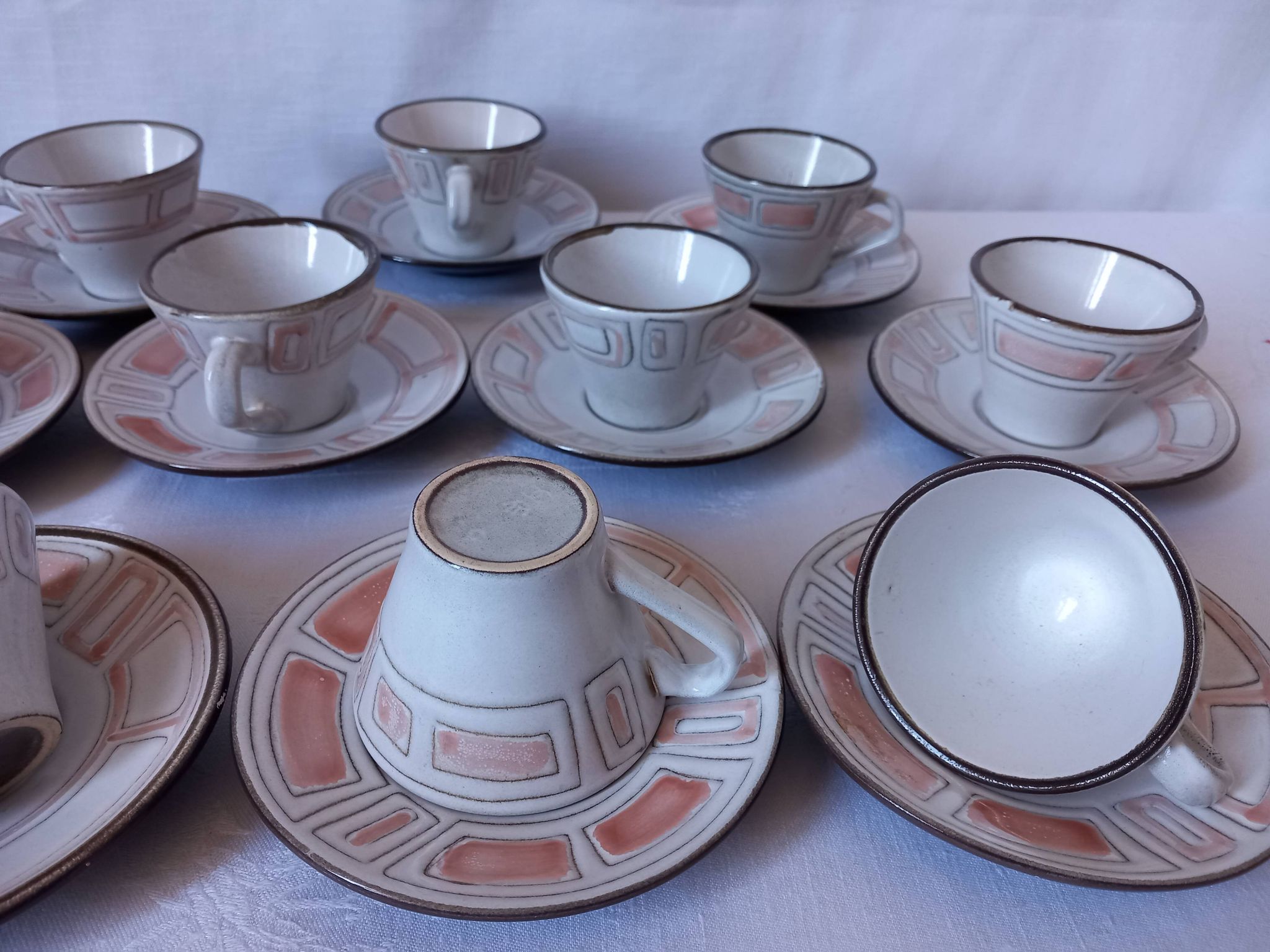 Niderviller service in enamelled stoneware