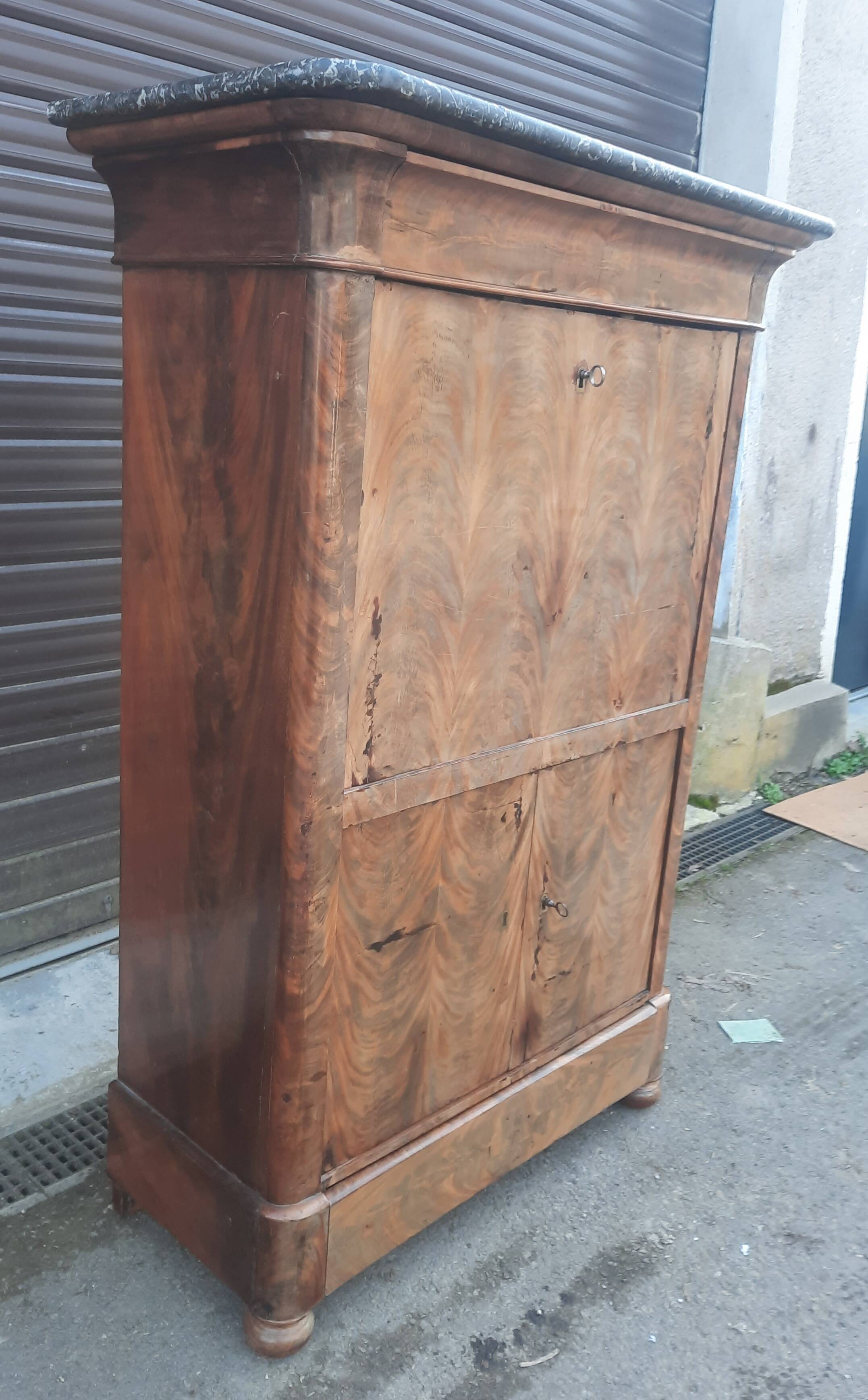 Louis Philippe secretaire in mahogany