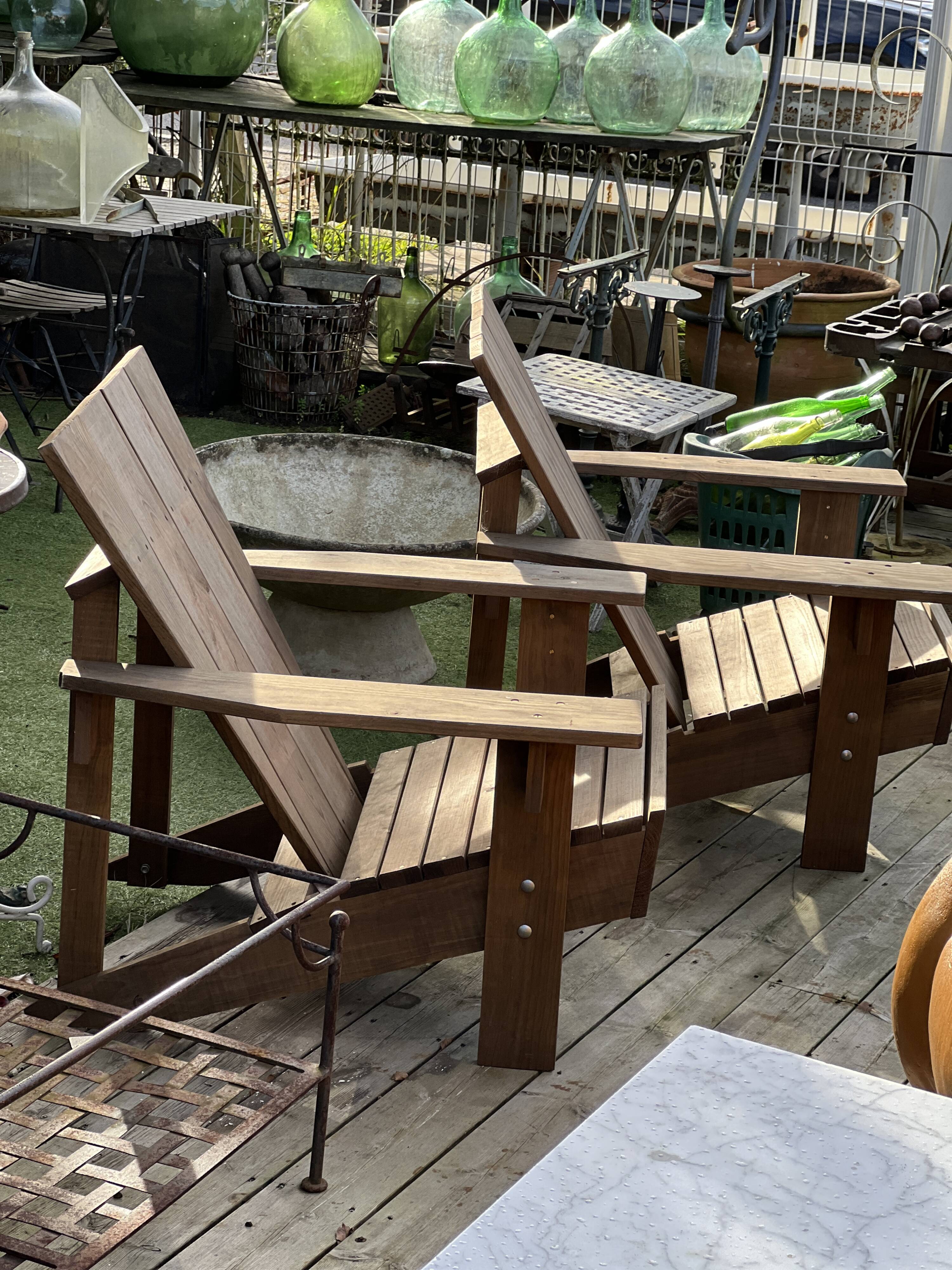 Adirondack style garden armchair