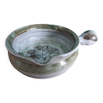 Stoneware sauce pot signed Thiry in Vallauris