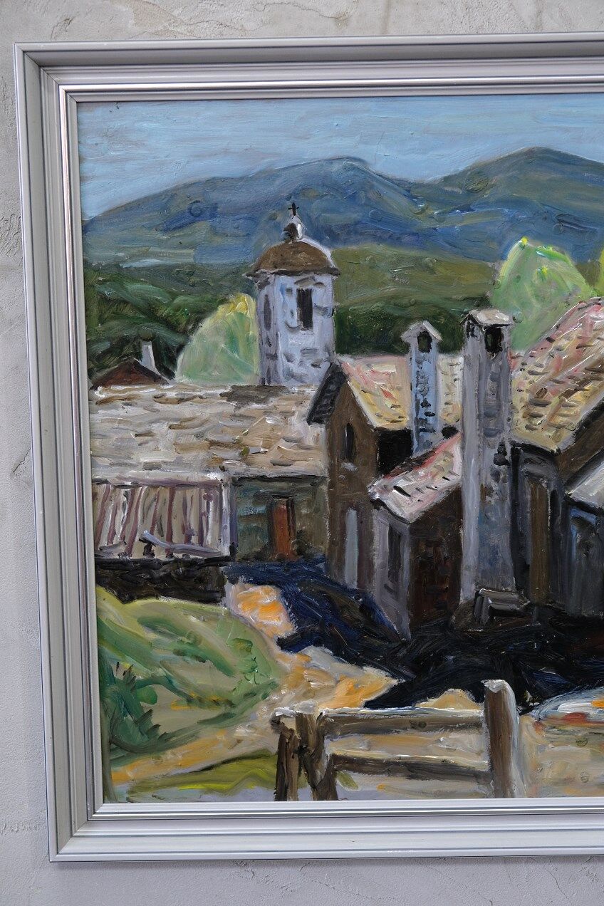 Contemporary Swedish oil painting on panel Gunnar S Malm 1960s