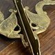 Antique wall hooks, dragon shape, in brass