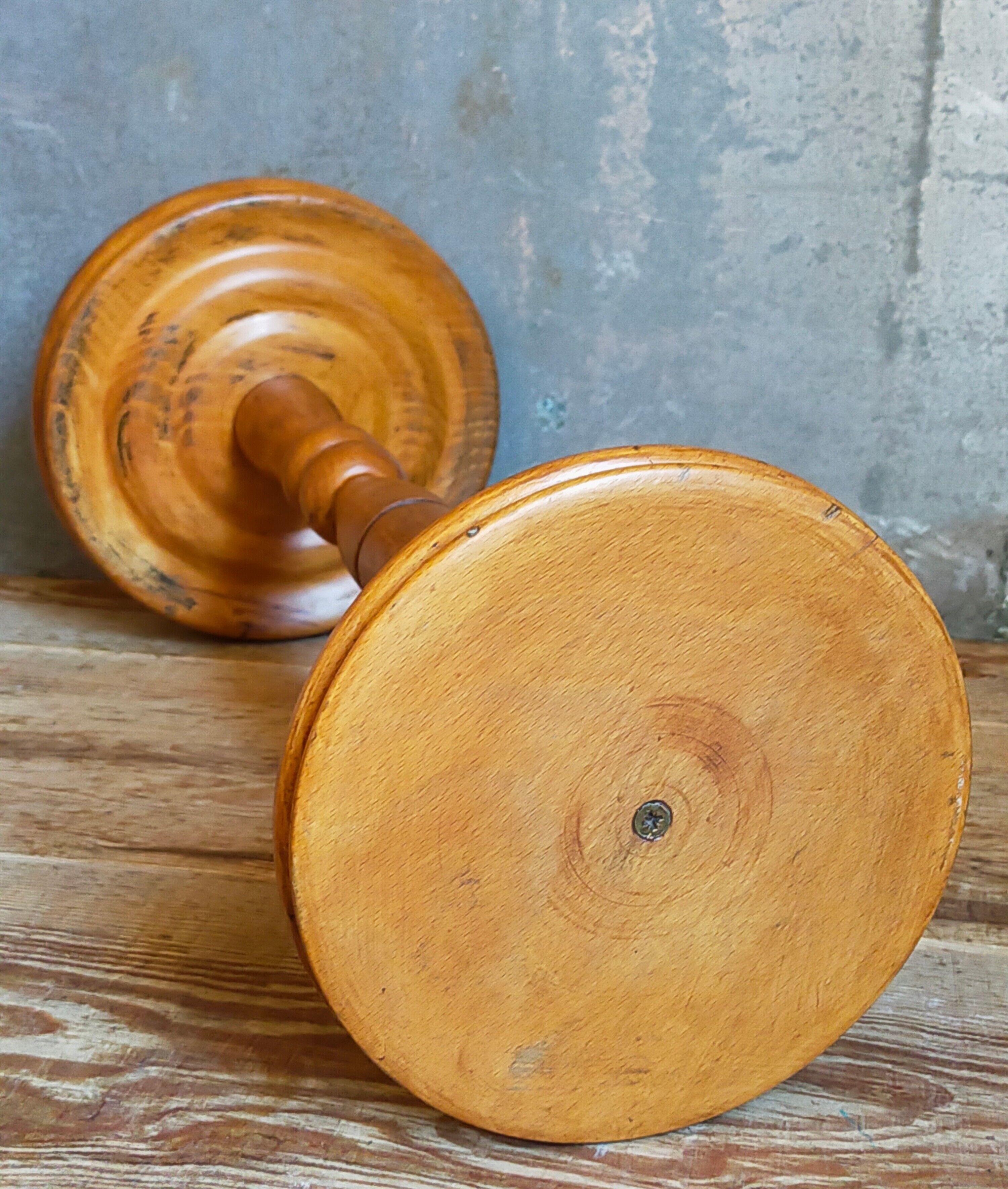 Plant harness in solid wood turned vintage