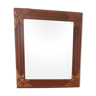 Miroir ancien en bois et stuc - 49, 5 cm x 43, 5 cm