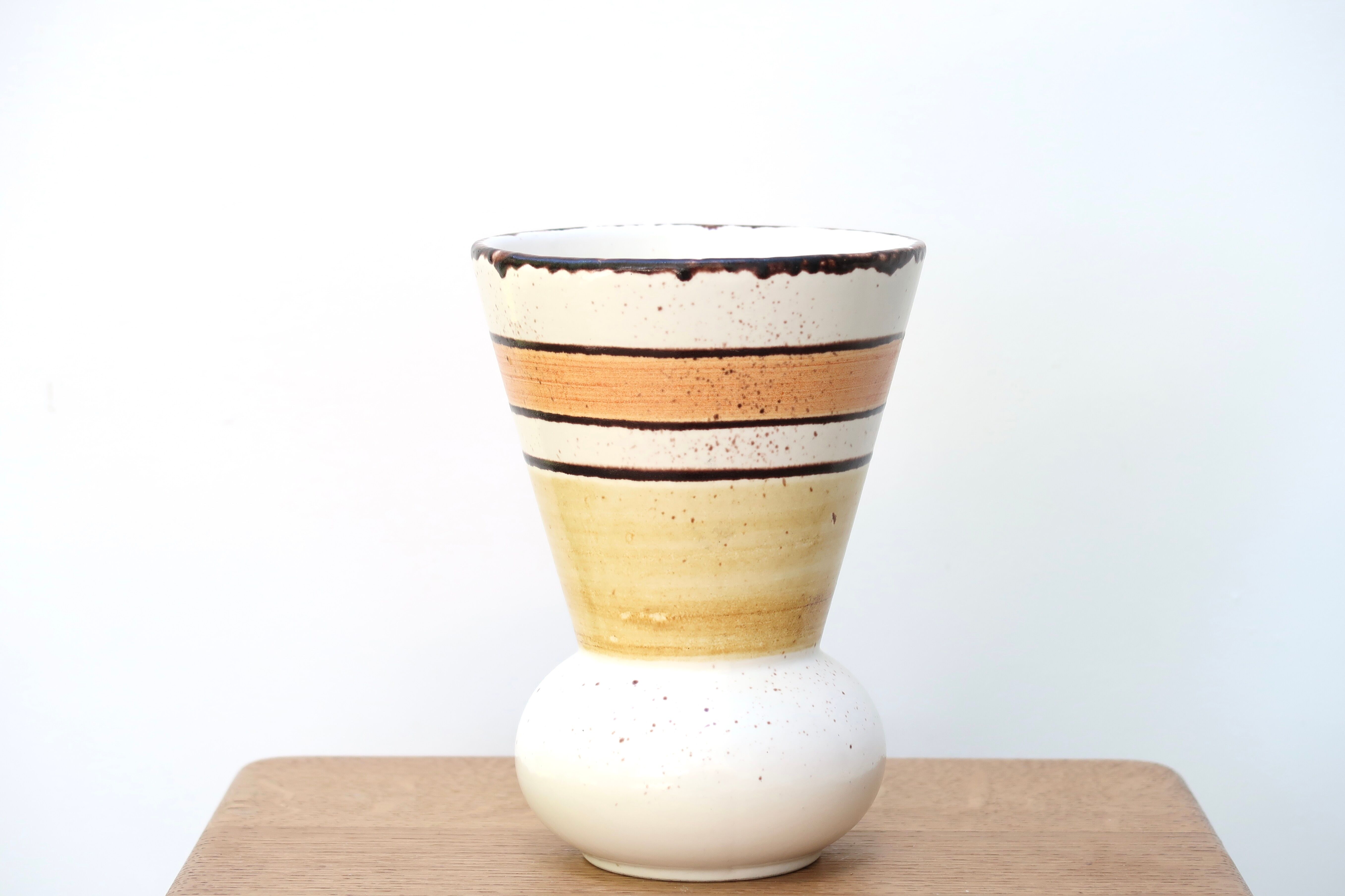 Gien earthen earthen vase model Etna, 70s