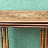 Set of 3 nesting tables in inlaid wood