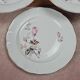 Set of 6 porcelain plates Tognana – antique rose pattern & gold rim